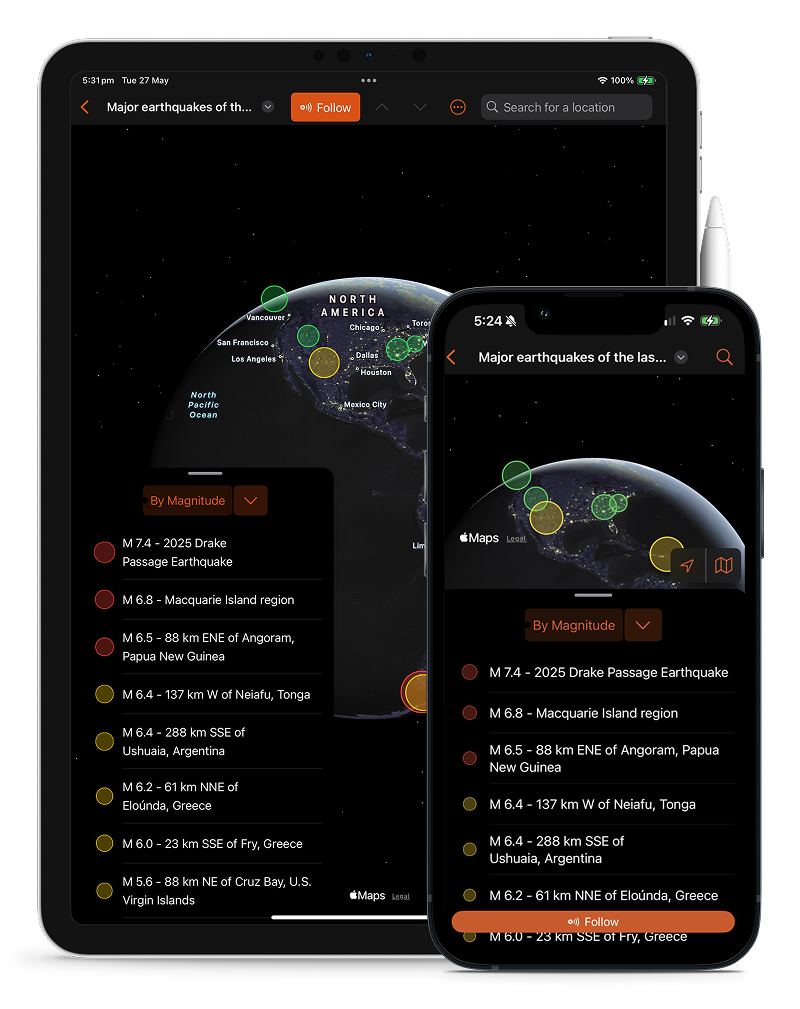 Screenshot of Maparoni in use